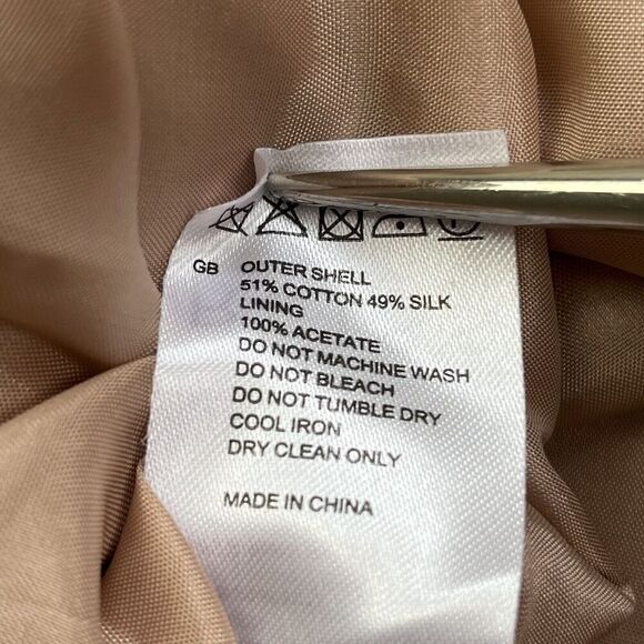 Reiss Tamsin One Shoulder Dress Mocha Brown Beige Size 4 Classicore Old Money - Picture 13 of 13